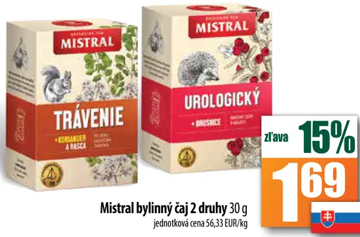 Mistral bylinný čaj 2 druhy