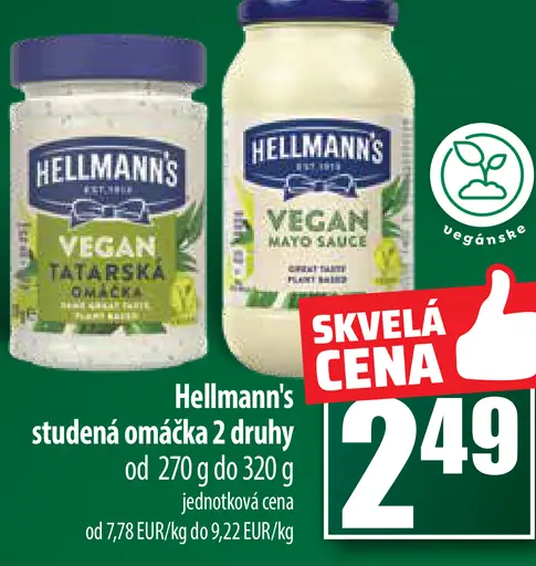 Hellmann's studená omáčka 2 druhy