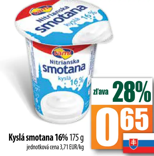 Kyslá smotana 16%