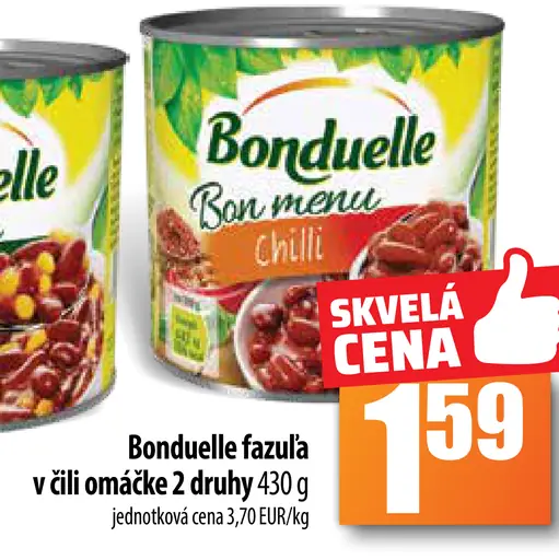 Bonduelle fazuľa v čili omáčke