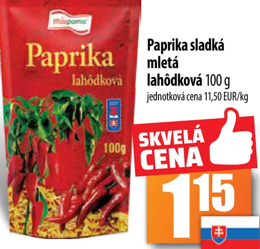 Paprika sladká mletá lahôdková