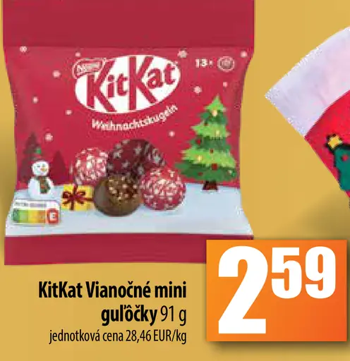 KitKat vianočné mini guľôčky