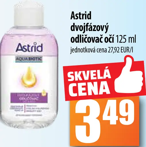 Astrid dvojfázový odlíčovač očí