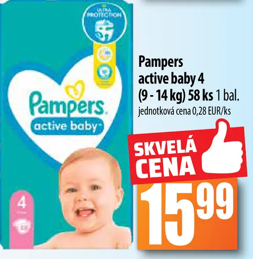 Pampers active baby 4