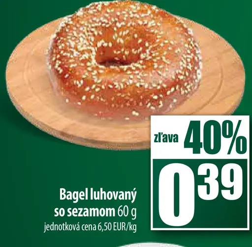 Bagel luhovaný so sezamom