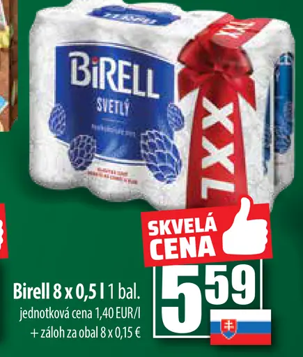 Birell 8 x 0,5 l 1 bal.