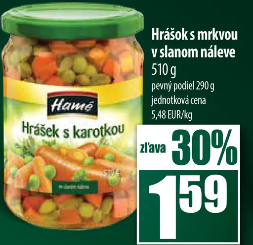 Hrášok s mrkvou v slanom náleve