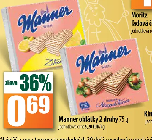 Manner oblátky 2 druhy