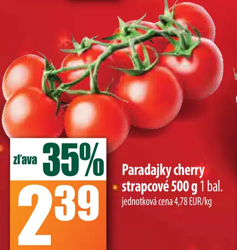 Paradajky cherry strapcové