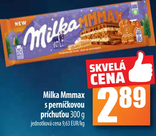 Milka Mmmmax s perníkovou príchuťou