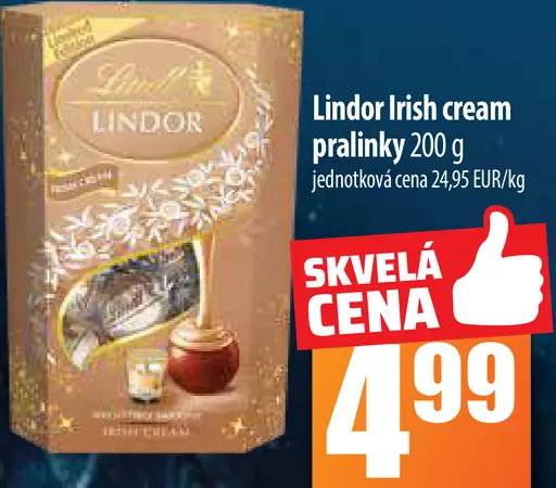 Lindor Irish cream pralinky