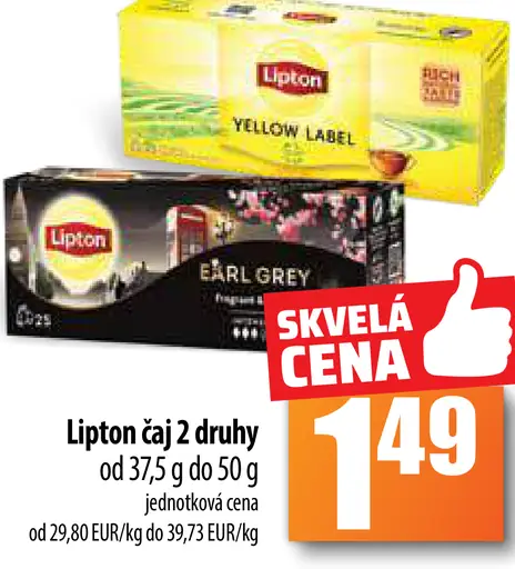 Lipton čaj 2 druhy