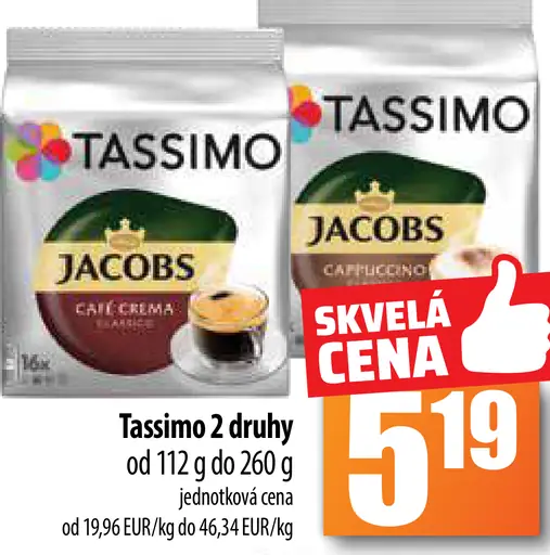 Tassimo 2 druhy