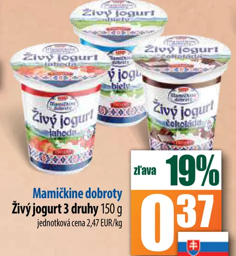 Živý jogurt 3 druhy