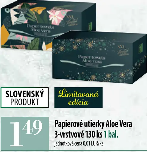 Papierové utierky Aloe Vera