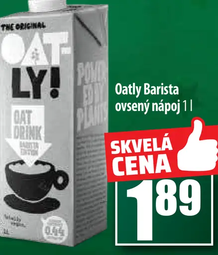 Oatly Barista ovsenný nápoj