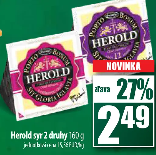 Herold syr 2 druhy