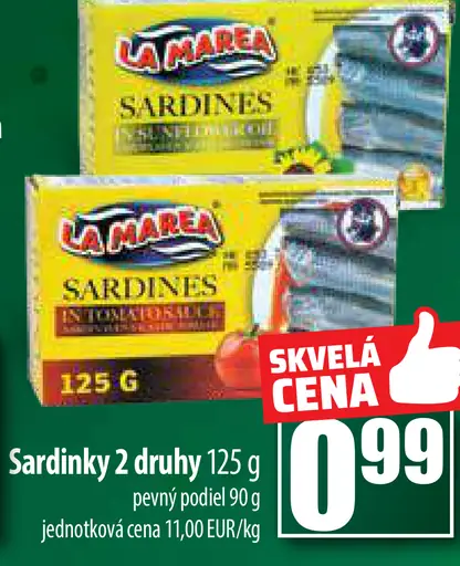 Sardinky 2 druhy