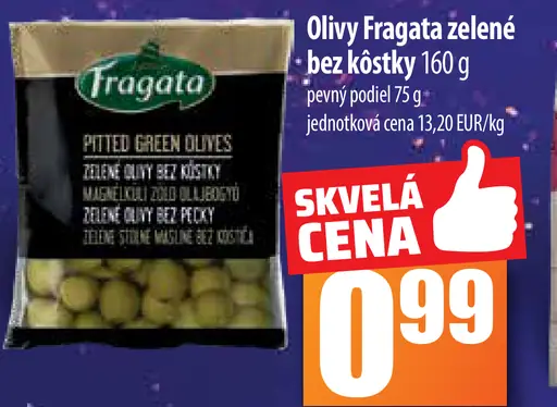 Olivy Fragata zelené bez kôstky