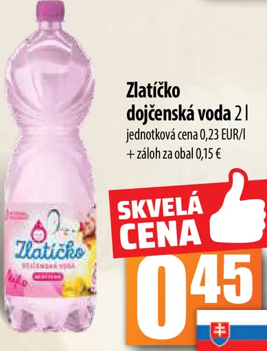 Zlaťičko doječenská voda