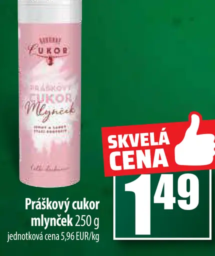 Práškový cukor mlynček