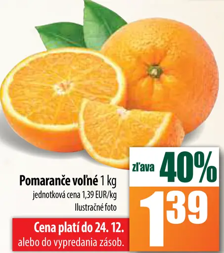 Pomaranče voľné