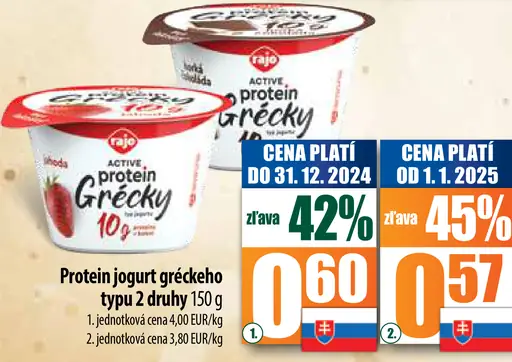 Protein jogurt gréckého typu 2 druhy