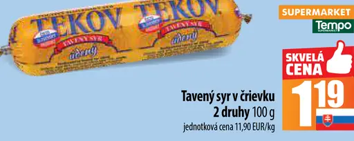 Tavený syr v črevku 2 druhy