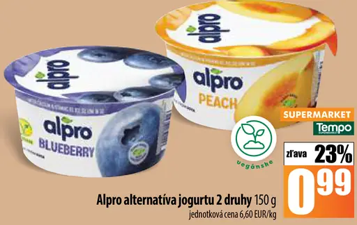 Alpro alternatíva jogurtu 2 druhy