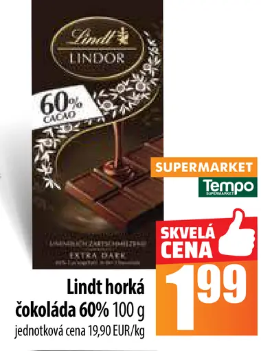 Lindt horká čokoláda 60%