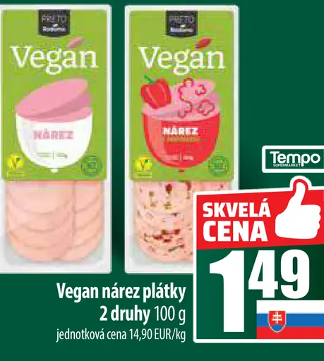 Vegan nárez plátky