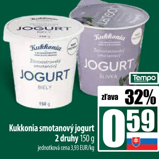 Kukkonia smotanový jogurt