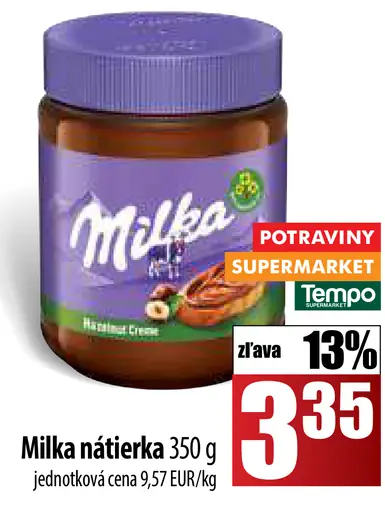 Milka Lieskooriešková nátierka