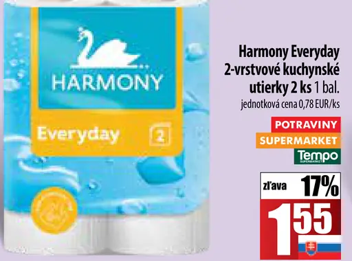 Harmony Everyday 2-vrstvové kuchynské utierky