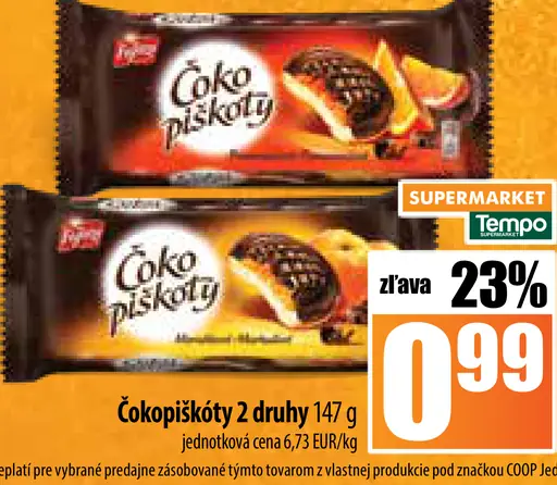 Čokopiškóty 2 druhy