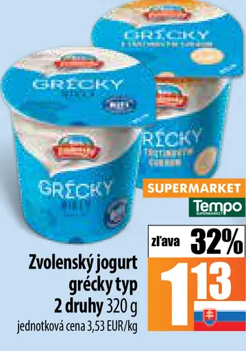 Zvolenský jogurt grécky typ