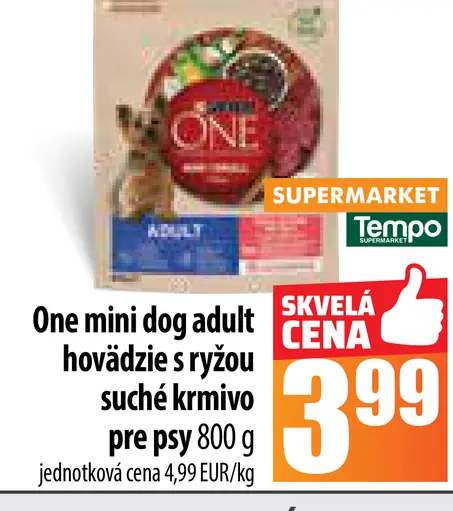 One mini dog adult hovädzie s ryžou