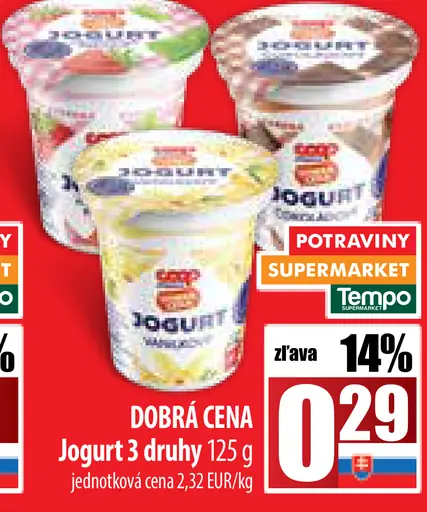 Jogurt 3 druhy