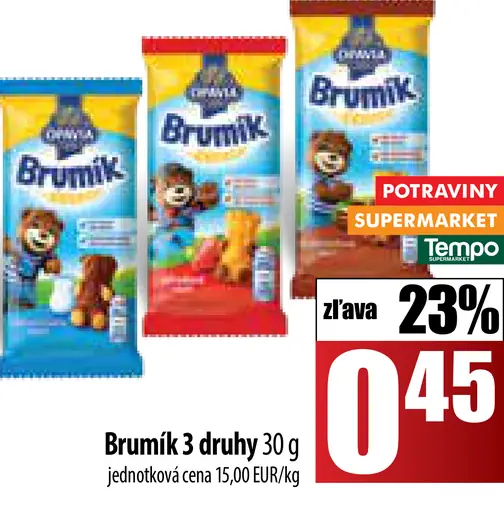 Brumík 3 druhy