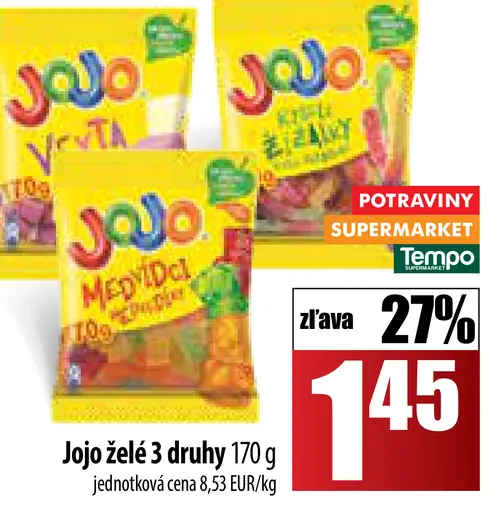 Jojo želé 3 druhy