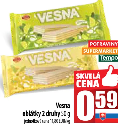 Vesna oblátky 2 druhy