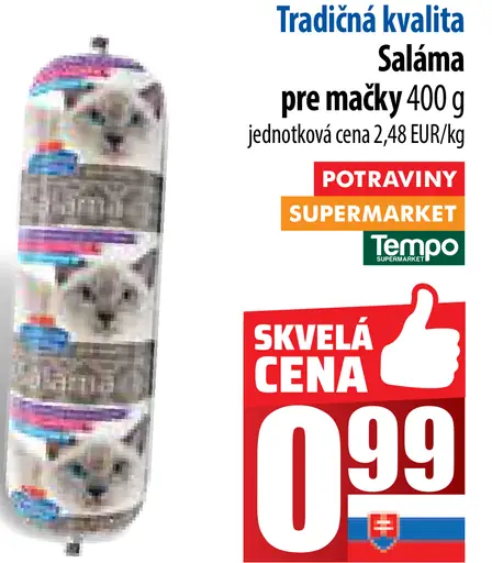 Saláma pre mačky