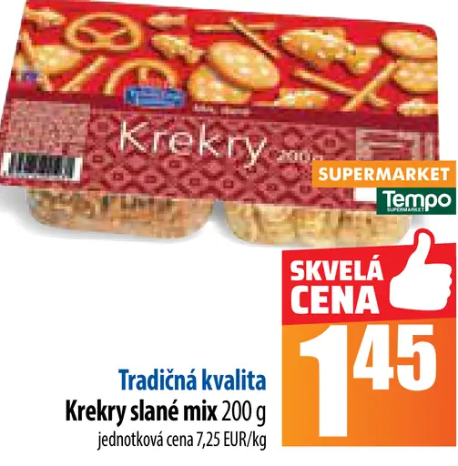 Krekry slané mix