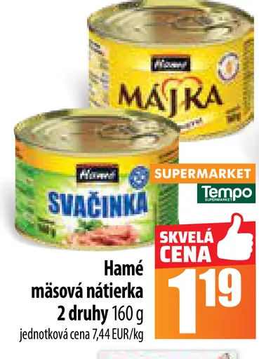 Hamé mäsová nátierka