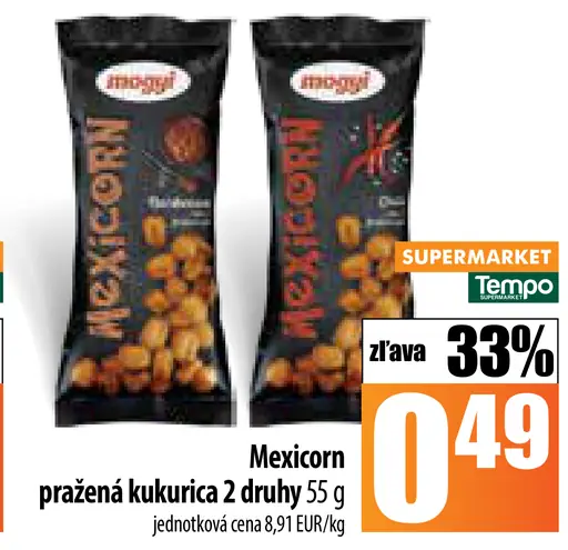 Mexicorn pražená kukurica 2 druhy