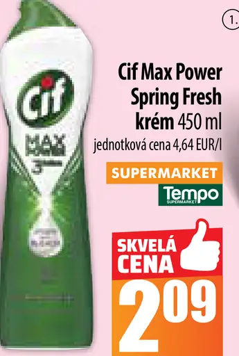 Cif Max Power Spring Fresh krém