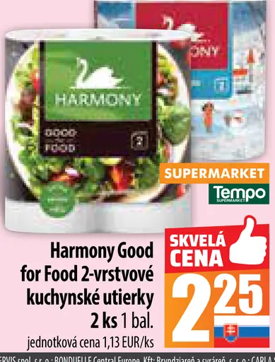 Harmony Good for Food 2-vrstvové kuchynské utierky