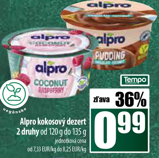 Alpro kokosový dezert