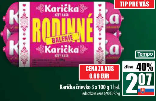 Karička črievko 3 x 100 g