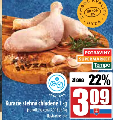 Kuračie stehná chladené